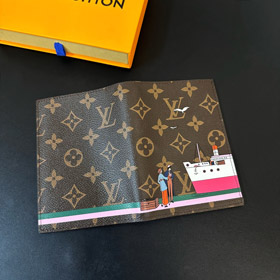 Louis Vuitton lv letter pattern passport holder-0011  