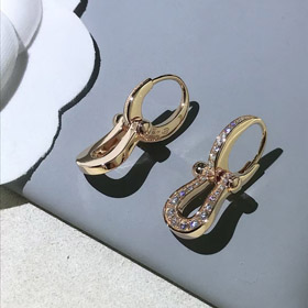 Feidan diamond horseshoe earrings--0024  