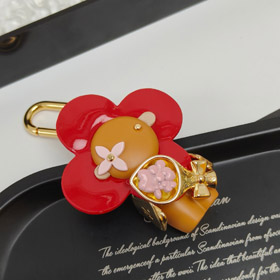 Louis Vuitton LV floral pattern Valentine's Day keychain-0030  