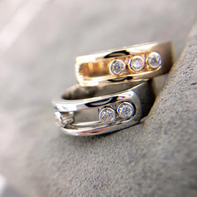 Messika Pave Diamond Ring Gold Hollow Ring Sliding Ring-0050  