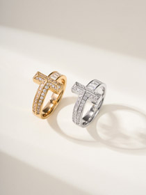 Tiffany diamond white stone ring-0080  