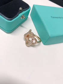 Tiffany Wrap Hollow Ribbon Diamond Ring-0165  